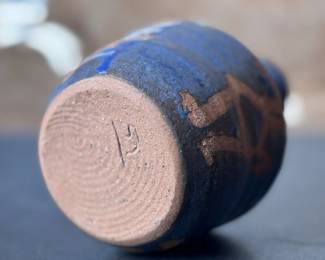 Vintage Studio Glazed Stoneware Pottery Vase	6.5in H	113006
