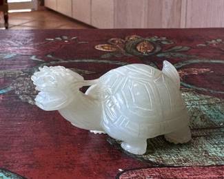 Chinese Jade Feng Shui Dragon Turtle Sculpture	1.5in H	113016
