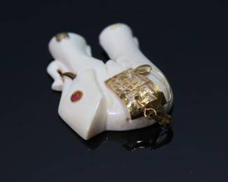 14k Gold & Ivory Asian Elephant Pendant 14kt	30x23x6mm	113111