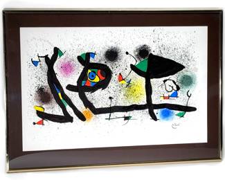Joan Miro Sculptures Lithograph Framed Art Print Collectors Guild	Frame: 20.75x29.5x0.5in	119004