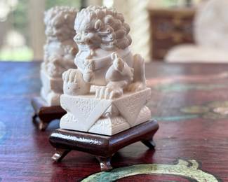 2pc Chinese Resin Foo Dragon Statues	2.5in H	113031
