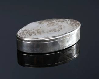 Swedish Silver Snuff Box CM Ryberg Stockholm1811 Trinket box	0.75x3x1.7in	124009
