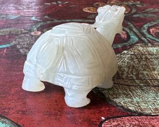 Chinese Jade Feng Shui Dragon Turtle Sculpture	1.5in H	113016
