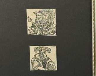 Antique Woodcut Engraving Prints Royalty	Frame: 8x6x.5in	124106
