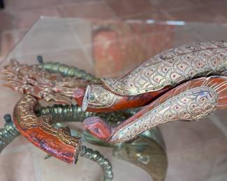A Southeast Asian Makara Dragon Laotian	18x10x47in	113059