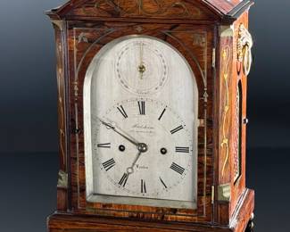 Antique Brass Inlaid Rosewood Bracket Mantle Clock Frodsham Gracechurch St. London Clock	14.75x10.25x7in	124063