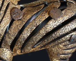 Rare Artist Proof Jiang Tie-Feng Golden Zebra Bronze Sculpture Statue Fingerhut Tie Feng Jiang TieFeng	20.5 x 6 x 16in	513206
