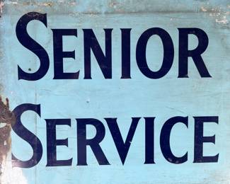 Senior Service Satisfy Tobacco At Its Best Enamel Sign Cigarette Advertising	36x24in Gauge : 2mm	124045