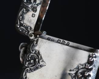 1898 Sterling Silver Repousse Match Safe Henry Matthews Vesta	2.05x1.8x0.55in	124007
