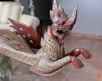 A Southeast Asian Makara Dragon Laotian	18x10x47in	113059