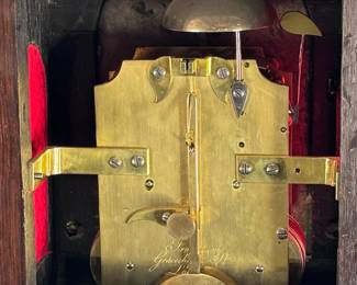 Antique Brass Inlaid Rosewood Bracket Mantle Clock Frodsham Gracechurch St. London Clock	14.75x10.25x7in	124063