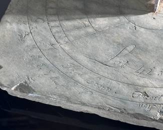 1860 Antique Slate Garden Sundial	6.5x12.5x12.5in	124013
