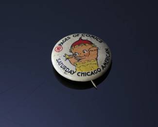 Rare 1930s Rosie O’Neill Kewpie Saturday Chicago American Comic Pinback Button Pin Back	1in Diameter	119033
