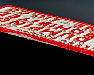 Vintage Cast Aluminum Kerry County Council Ireland Dumping Prohibited Sign	9.625x15.375x2.125in Sign gauge: 8mm	124017
