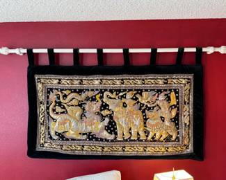 Burmese Kalaga Wall Tapestry Hand-Embroidered	33x63in	113061