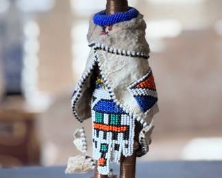 South Africa Ndebele Initiation Doll Folk Art Beaded African Fertility Doll	11.5in H	113001
