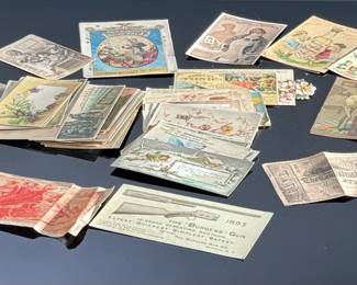 Lot of 46 Trade Cards 1800s Advertising Lot	Approx: 6x4in	119046
