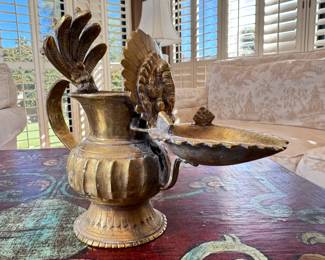 Antique Sukunda Lamp Nepali Oil Lamp	6.25in H	113030

