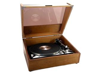 Vtg Dual 1229Q Vintage Turntable with wooden case	Turntable 15x12.5x4.  Case 18x16x9	115015