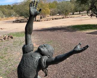 Life Size Girl Bronze Child Sculpture Roger Junk Statue Artist Made RJ 63.5in H x 28.5in W x 21.5in D	113121