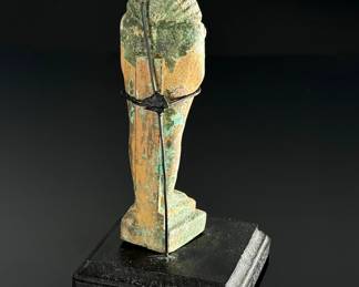 Ancient Egyptian Faience Shabti Mummy Figure Statue	6.6x2x1.65in	124115
