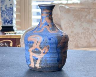 Vintage Studio Glazed Stoneware Pottery Vase	6.5in H	113006
