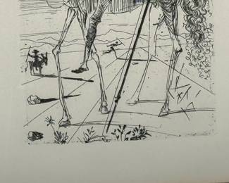 Don Quixote Salvador Dali Etching Collectors Guild Original Print	Frame:14.25x11.25in	119045
