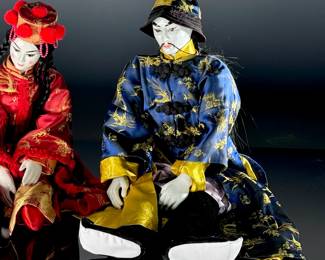 2pc Porcelain Japanese Dolls	26in Long	113092
