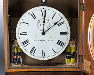 Antique SWCC Self Winding Clock Company New York Wall Clock Train/Subway Station Clock	21x21x6.5in	124061