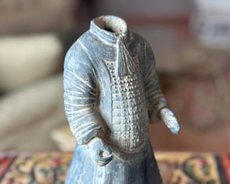 Vintage Chinese Terracotta Warrior Soldier Figurine	13.5in H	113046
