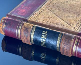 1920s Antique Ledger Book Giant Cash Book	14.25x9.25x1.5in	124024
