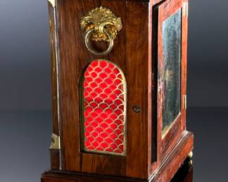 Antique Brass Inlaid Rosewood Bracket Mantle Clock Frodsham Gracechurch St. London Clock	14.75x10.25x7in	124063