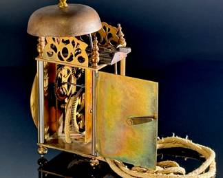AS-IS Antique Brass Lantern Clock	10.75x5.25x4.25in	124069
