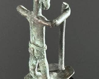 18th-19th C British W. Africa (Ghana) Akan Bronze Gold Weight Tribal Figure	2.55x1.2x1.1in	124133
