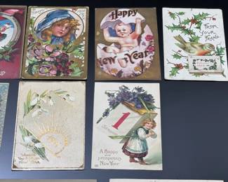 Lot of 11 Antique 1900s New Year Postcards	Approx: 5.5x3.5	119016
