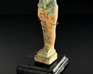 Ancient Egyptian Faience Shabti Mummy Figure Statue	6.6x2x1.65in	124115

