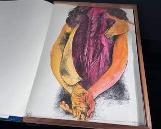 1 of a kind! *Rare* Hand Colored/Signed Leonard Baskin ARS Anatomica Book Medical Fantasia Litho	24x16.25x2in	124089
