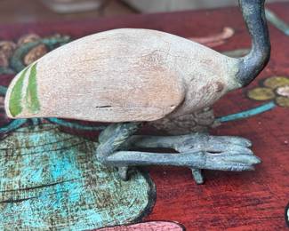 Egyptian Thoth Wood and Bronze Ibis Statue	3.75in H	113022
