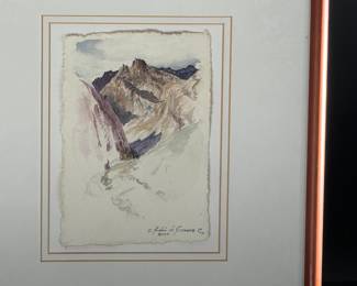 Original Art Sergio Ladron de Guevara Arizona Landscapes Watercolor	Frame: 17x12.75in	119044
