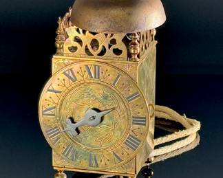 AS-IS Antique Brass Lantern Clock	10.75x5.25x4.25in	124069

