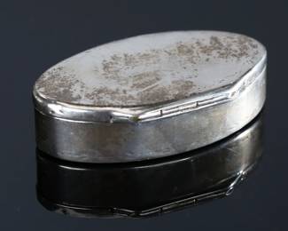 Swedish Silver Snuff Box CM Ryberg Stockholm1811 Trinket box	0.75x3x1.7in	124009
