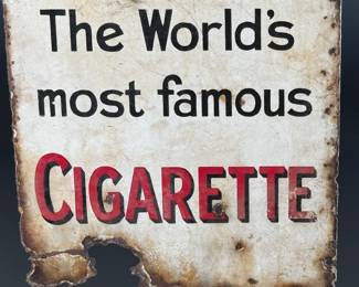Antique Wills Gold Flake The World's Most Famous Cigarettes Porcelain Sign Enamel Advertising	35.625x12in Gauge:2.5mm	124040