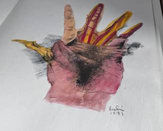 1 of a kind! *Rare* Hand Colored/Signed Leonard Baskin ARS Anatomica Book Medical Fantasia Litho	24x16.25x2in	124089

