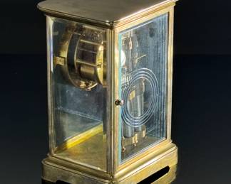 Antique Tiffany & Co French Brass Regulator Clock with Mercury Pendulum	9x6x4.75in	124064
