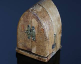 Antique Fleur de Lys De Paris Brevet Travel Clock Lenox W. Co With Case	Clock: 2.35x1.5x1.3in Case: 3.1x1.95x1.6in	124008