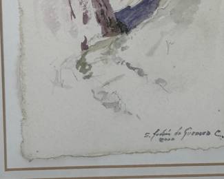 Original Art Sergio Ladron de Guevara Arizona Landscapes Watercolor	Frame: 17x12.75in	119044
