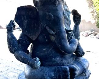 Antique Metal Ganesha Statue	24in H	113089