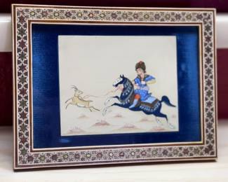 Hand Painted Persian Painting Framed Iranian Art	Frame:6.25x8.25in	113064
