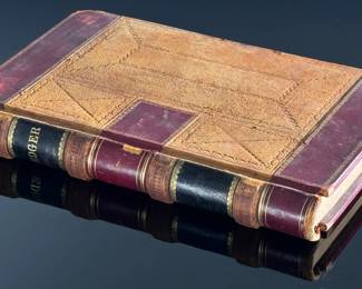 1920s Antique Ledger Book Giant Cash Book	14.25x9.25x1.5in	124024
