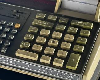 Vintage Hewlett-Packard HP 97 Programmable Printing Calculator w/ Case and Power Supply	2.75x8.75x8in	112049